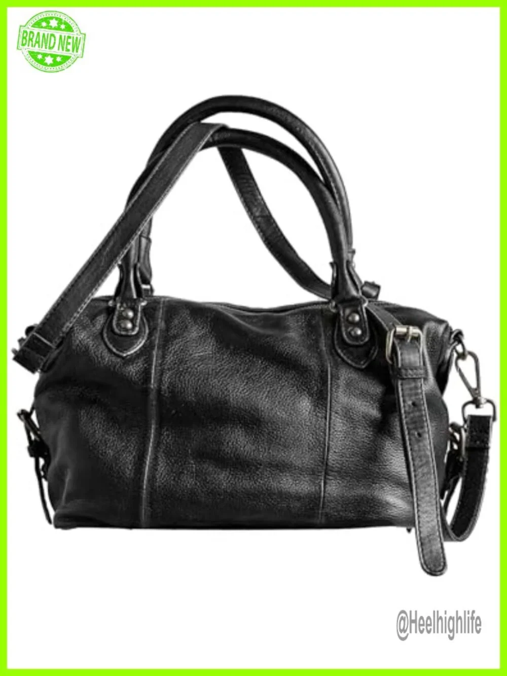 Vegan Leather Hobo Tote Bag with Dual Straps - Mini Shoulder Handbag